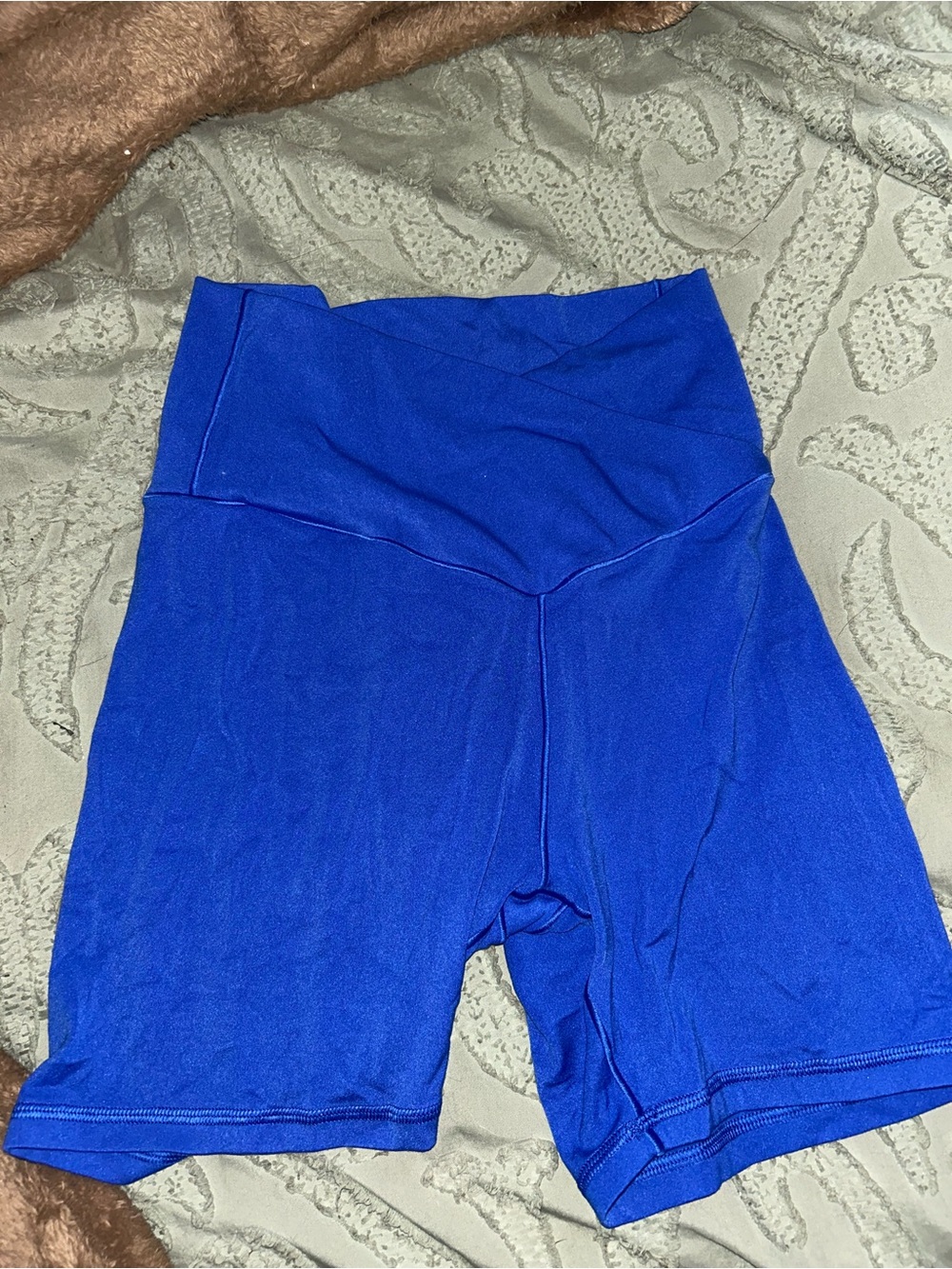 aerie High-Waist Cobalt Bike Shorts